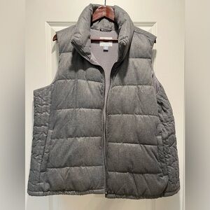 Old Navy Gray Puffy Fleece-Lined Vest XXL